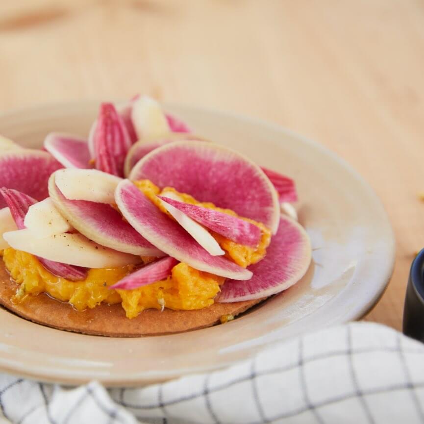 Mon panier de saveurs - Tarte fine aux légumes anciens